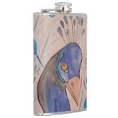 Peacock Blue Vinyl Wrap Flask Heupfles (Rechts)