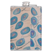 Peacock Blue Vinyl Wrap Flask Heupfles (Achterkant)