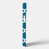 Peacock Blue White Moroccan Quatrefoil Pattern #5 Case-Mate iPhone Case (Achterkant / Rechts)