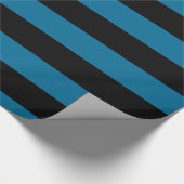 Peacock Blue XL Stripes Pattern V Cadeaupapier (Hoek)