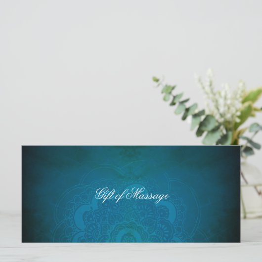 Peacock Blue Zen Mandala Gift Certificates (Staand voorkant)