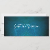 Peacock Blue Zen Mandala Gift Certificates New (Voorkant)