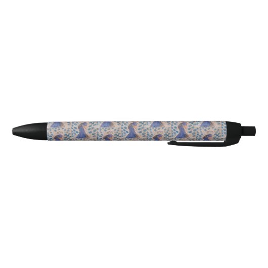 Peacock Blue Zwarte Inkt Pen (Bodem)