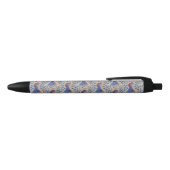 Peacock Blue Zwarte Inkt Pen (Bovenkant)