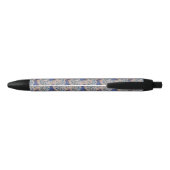 Peacock Blue Zwarte Inkt Pen (Achterkant)