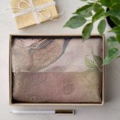Peacock Blush Pink Peony Floral Gold Decoupage Tissuepapier (Geschenk)
