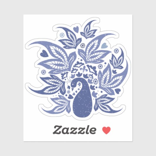 Peacock Boho Style Sticker (Vel)