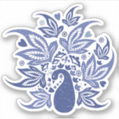 Peacock Boho Style Sticker (Voorkant)