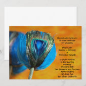 Peacock-bollen met Oranje uitnodiging tot bruiloft (Voorkant / Achterkant)