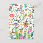 Peacock Botanische flacon Levendige kleurrijke RSV Informatiekaartje (Achterkant)