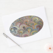 Peacock Bouquet Ovale Sticker (Envelop)