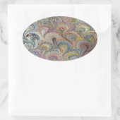 Peacock Bouquet Ovale Sticker (Tas)