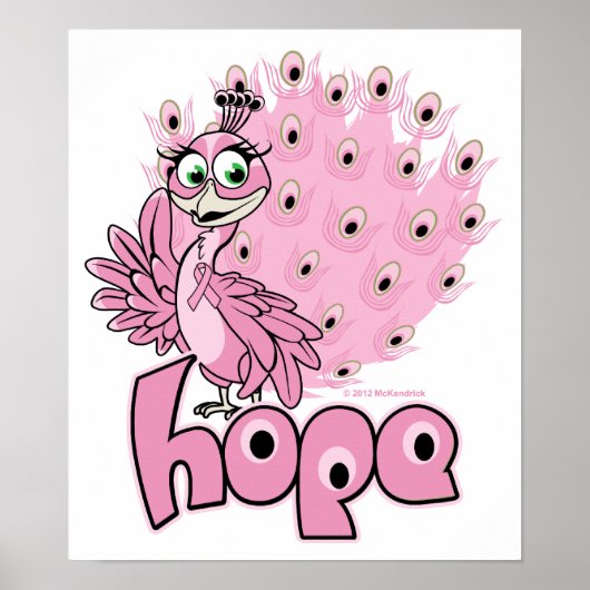Peacock Breast Cancer Poster (Voorkant)