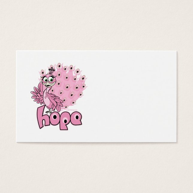 Peacock Breast Cancer Visitekaartjes (Voorkant)