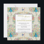 Peacock Bridal Shower Kaart<br><div class="desc">Zeer elegante  pauw-bruid doucheuitnodiging in mooie waterverf pauken. Aangepast met douchegegevens en het register van de bruid.</div>