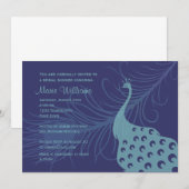  Peacock Bridal Shower-uitnodiging Kaart (Voorkant / Achterkant)