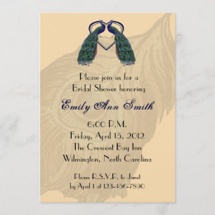 Peacock Bridal Shower-uitnodigingen Kaart