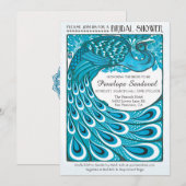  Peacock Bridal Shower-uitnodigingen Kaart (Voorkant / Achterkant)