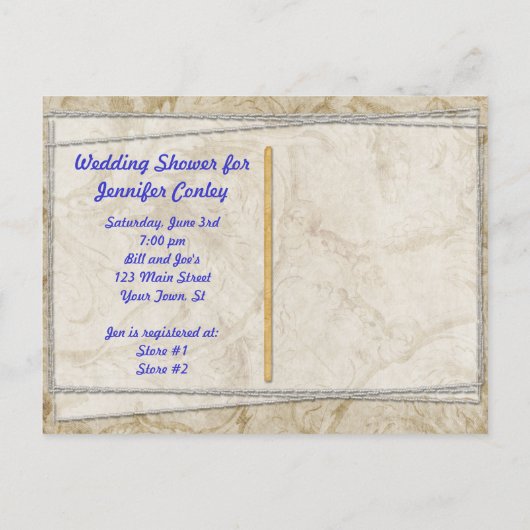 Peacock Briefkaart (Achterkant)