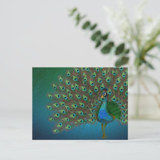 Peacock Briefkaart (Staand voorkant)