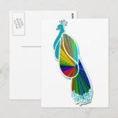 Peacock Briefkaart (Voorkant / Achterkant)