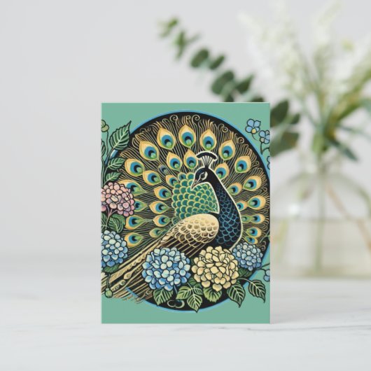 Peacock Briefkaart (Staand voorkant)