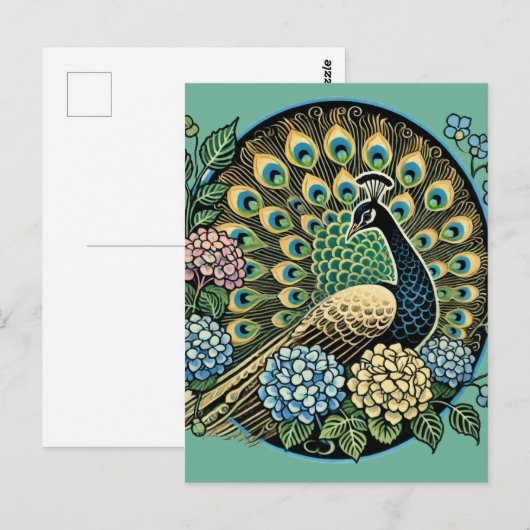 Peacock Briefkaart (Voorkant / Achterkant)