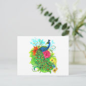 Peacock Briefkaart (Staand voorkant)