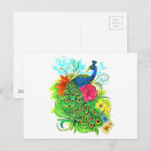 Peacock Briefkaart (Voorkant / Achterkant)