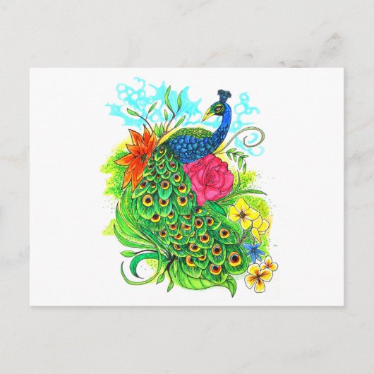 Peacock Briefkaart (Voorkant)