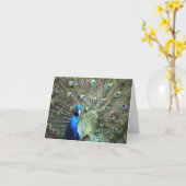 Peacock-briefkaart Kaart (Gele Bloem)