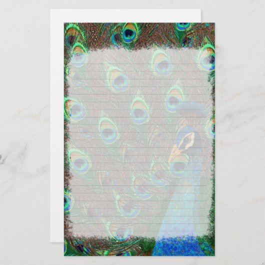 Peacock Briefpapier (Voorkant / Achterkant)