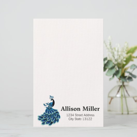 Peacock Briefpapier (Staand voorkant)