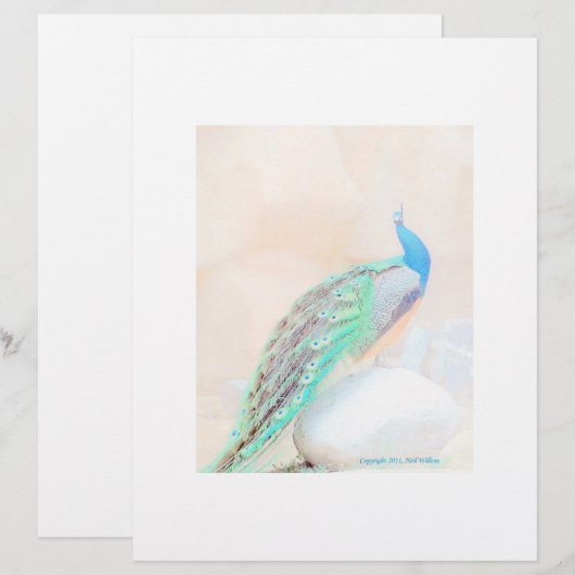 Peacock briefpapier (Voorkant / Achterkant)