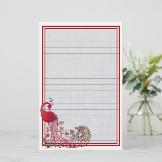 Peacock Briefpapier (Staand voorkant)