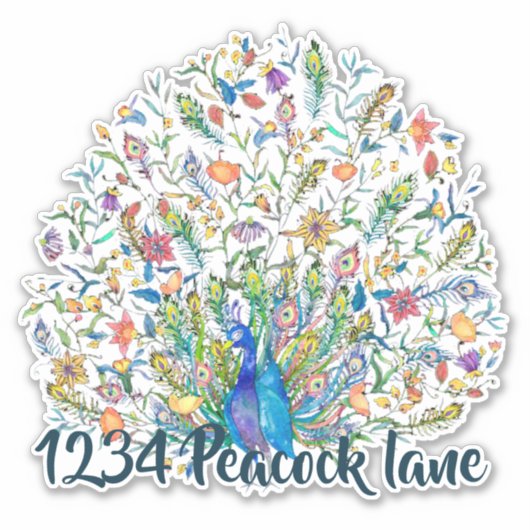 Peacock brievenbus sticker (Voorkant)