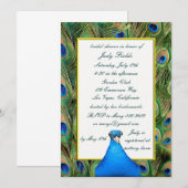 Peacock Bruids Douche Uitnodigingen (Voorkant / Achterkant)