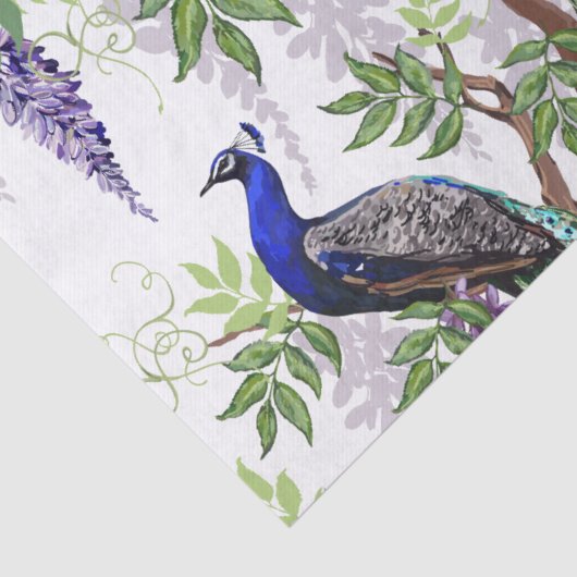 Peacock bruiloft 10'x15" tissuepapier (Detail)