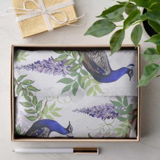 Peacock bruiloft 10'x15" tissuepapier (Geschenk)