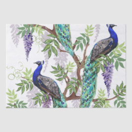 Peacock bruiloft 15 "x"20" tissuepapier