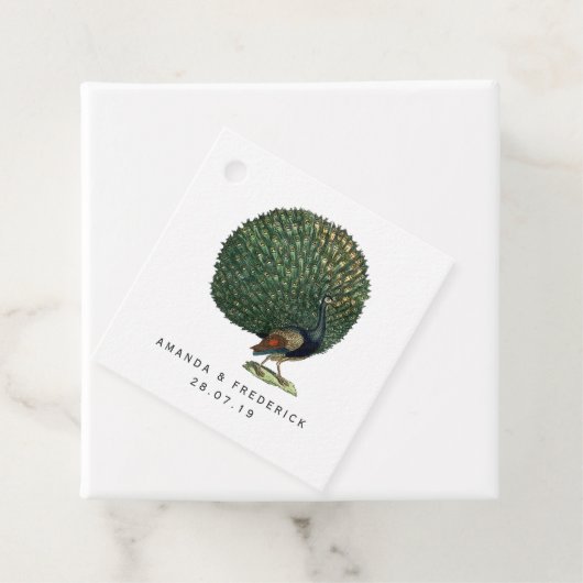  Peacock bruiloft Bedankjes Labels (In situ)