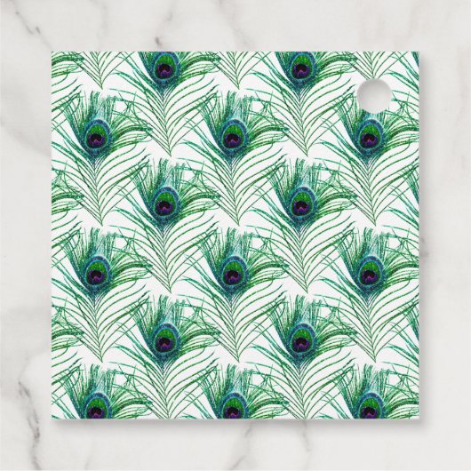  Peacock bruiloft Bedankjes Labels (Achterkant)