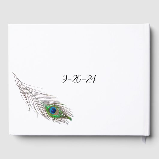 Peacock Bruiloft Gastenboek (Achterkant)