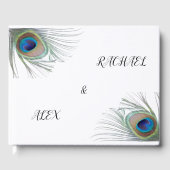Peacock Bruiloft Gastenboek (Voorkant)