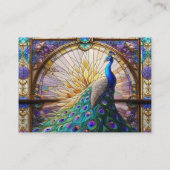 Peacock Bruiloft Glas in lood Details Website Informatiekaartje (Achterkant)