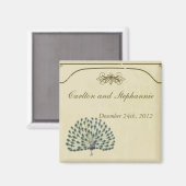  Peacock bruiloft magneet gunst (Voorkant / Achterkant)