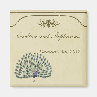  Peacock bruiloft magneet gunst