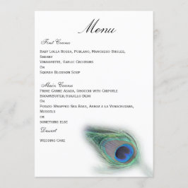 Peacock bruiloft menu