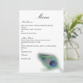 Peacock bruiloft menu (Staand voorkant)