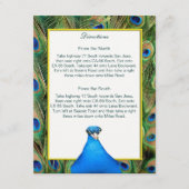 Peacock Bruiloft Richting Kaart (Voorkant)